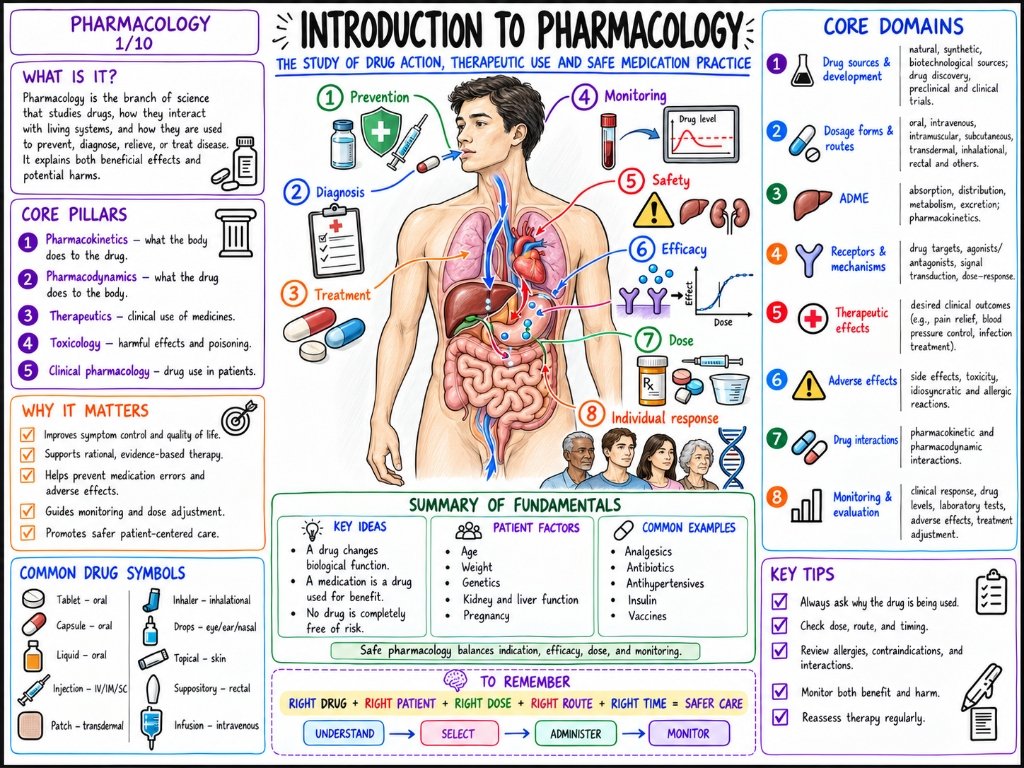 Pharmacology 1/10: Introduction to Pharmacology — Drug Action, Therapeutic Use and Safe Practice